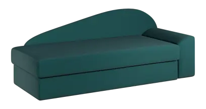 MELISA válenda celočalouněná, provedení pravé, látka BORA B 57 - látka tyrkysová